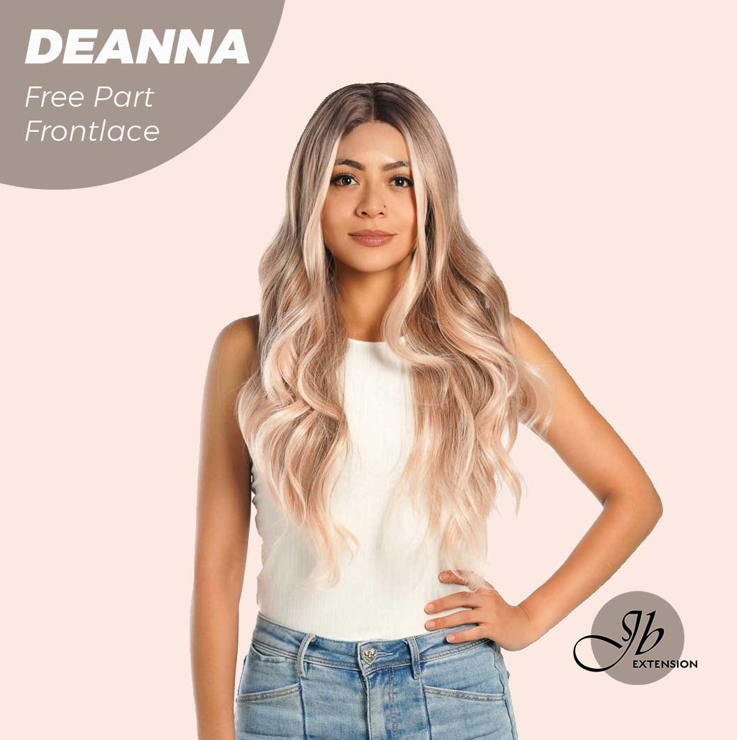 Nichole's Selection - 28 Inches Apricot Free Part Frontlace Glueless Wig DEANNA FREE PART
