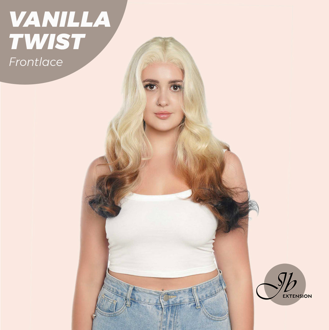 [FINAL SALE] JBEXTENSION 25 Inches Body Wave Light Blonde On The Top Mix Color Pre-Cut Frontlace Glueless Wig VANILLA TWIST