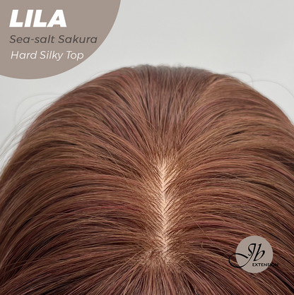 JBEXTENSION 20 Inches Scalpiana Sea-salt Sakura Wolf Cut 3.5X4 Hard Silky Top Natural Scalp Effect Wig with Bangs LILA SEA-SALT SAKURA