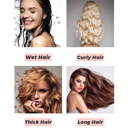 JBextension Wide Tooth Comb - Wide Toothed Detangling Long Wet Curly Hair Combs Curl Perm Brush