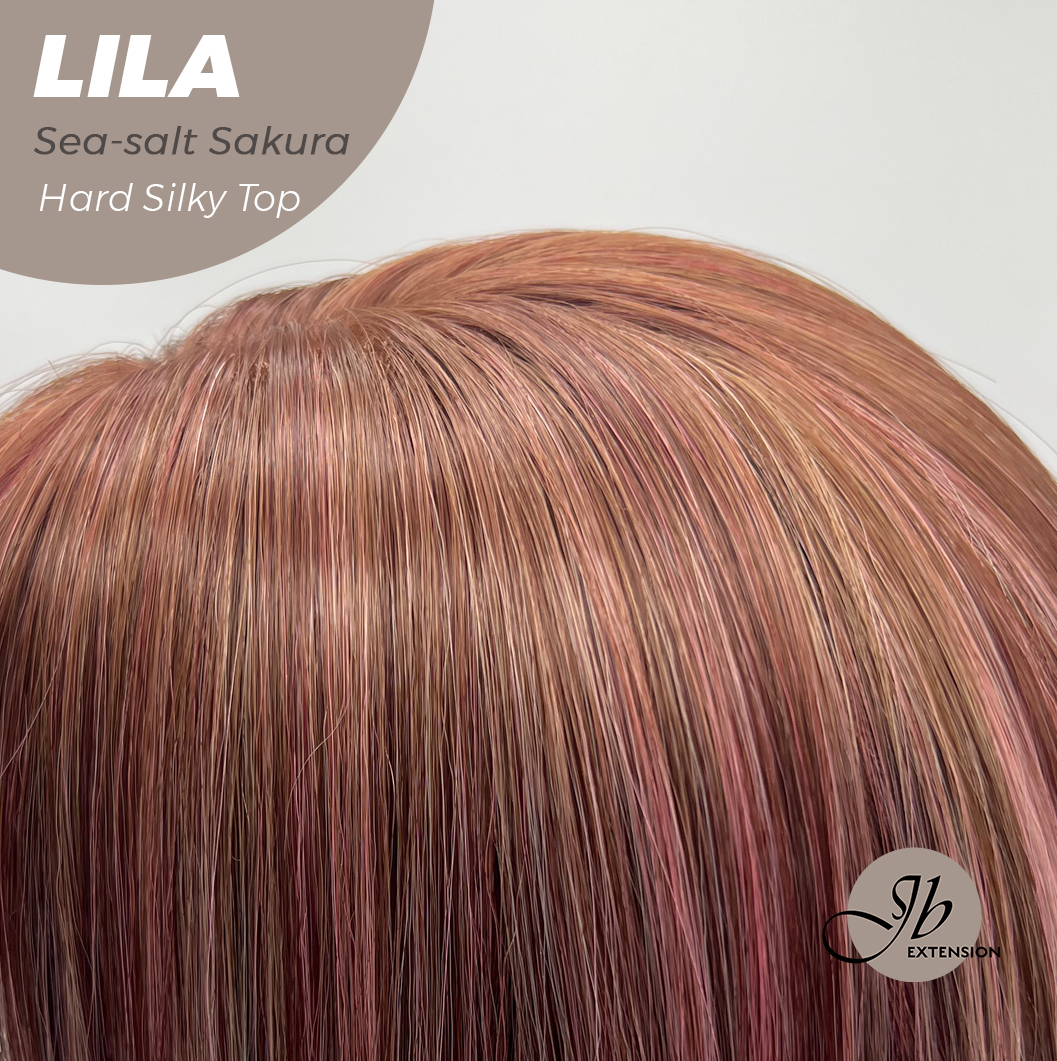 JBEXTENSION 20 Inches Scalpiana Sea-salt Sakura Wolf Cut 3.5X4 Hard Silky Top Natural Scalp Effect Wig with Bangs LILA SEA-SALT SAKURA