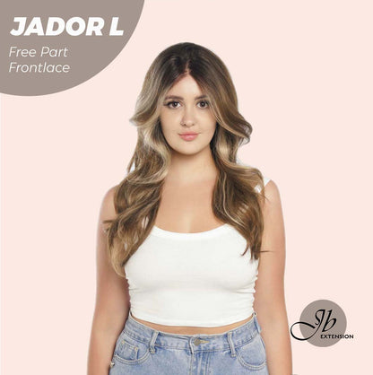 [FINAL SALE] JBEXTENSION 24 Inches Blonde Highlight Curly Lace Front Wig.Pre Plucked 13*4 HD Transparent Lace Frontal Handmade Futura Fiber Swiss Lace Synthetic Fiber Pre-Cut Lace Glueless Wig JADOR L