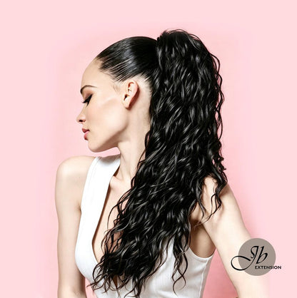 JBEXTENSION 21 Inch Clip Claw  , Wrap in Wave Ponytail Extension for thinning hair WAVE