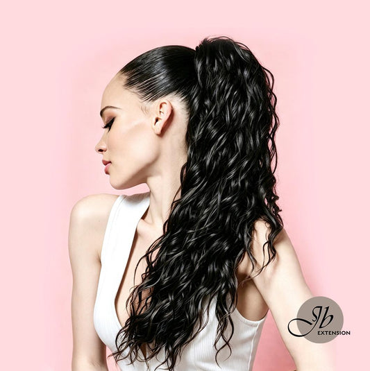 JBEXTENSION 21 Inch Clip Claw  , Wrap in Wave Ponytail Extension for thinning hair WAVE