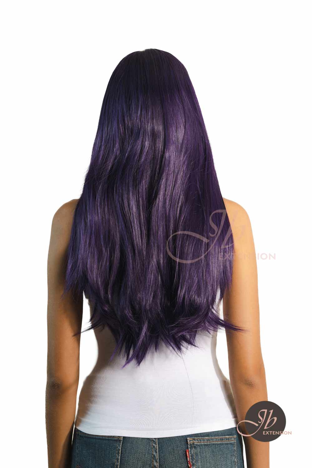 [FINAL SALE] JBEXTENSION 26 Inches Dark Purple Color Long Straight Frontlace Glueless Wig VIOLET
