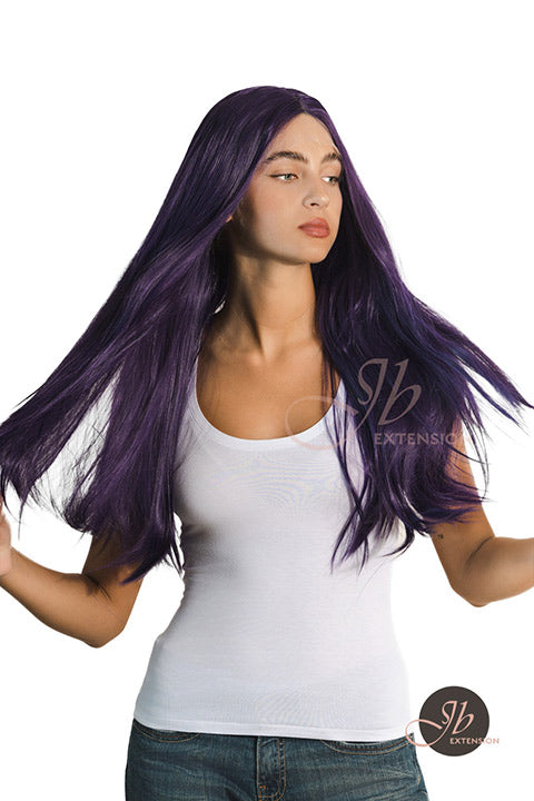 [FINAL SALE] JBEXTENSION 26 Inches Dark Purple Color Long Straight Frontlace Glueless Wig VIOLET