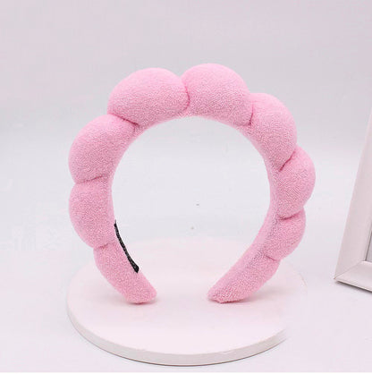 JBextension Spa headbands 2pcs for women-girls, Makeup sponge headband, Non slip face wash, skincare-Padded soft thick terry cloth hair band accessory