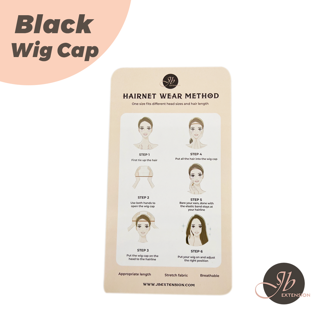 JBEXTENSION 1 Pieces Black Wig Cap, Wig Caps for Women Lace Front Wig Stocking Caps for Wigs Wig Cap Black Wig Cap 1 Pcs