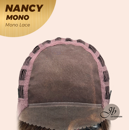 [FINAL SALE] JBEXTENSION NANCY MONO Monofilament Handmade Wig 6X5 Full Monofilament Hand Tied Top Wig 14 Inches Dark Brown Mono Lace Wig Glueless Wig NANCY MONO【BENDY EAR TABS】
