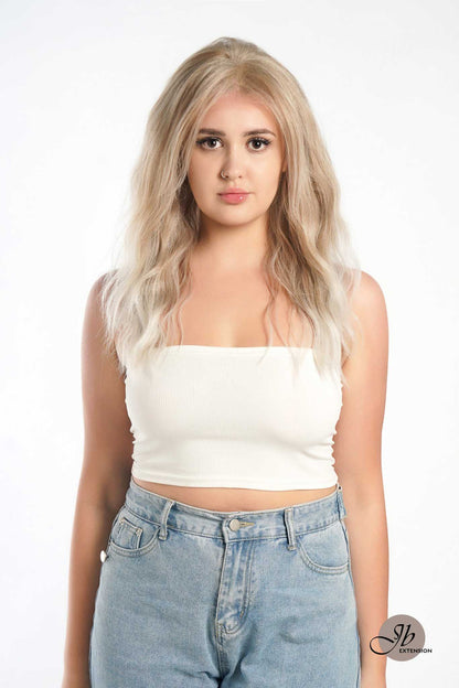[FINAL SALE] JBEXTENSION 22 Inches Peach Blonde Body Wave Pre-Cut Free Part Frontlae Glueless Wig INéS