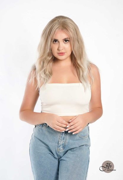 [FINAL SALE] JBEXTENSION 22 Inches Peach Blonde Body Wave Pre-Cut Free Part Frontlae Glueless Wig INéS