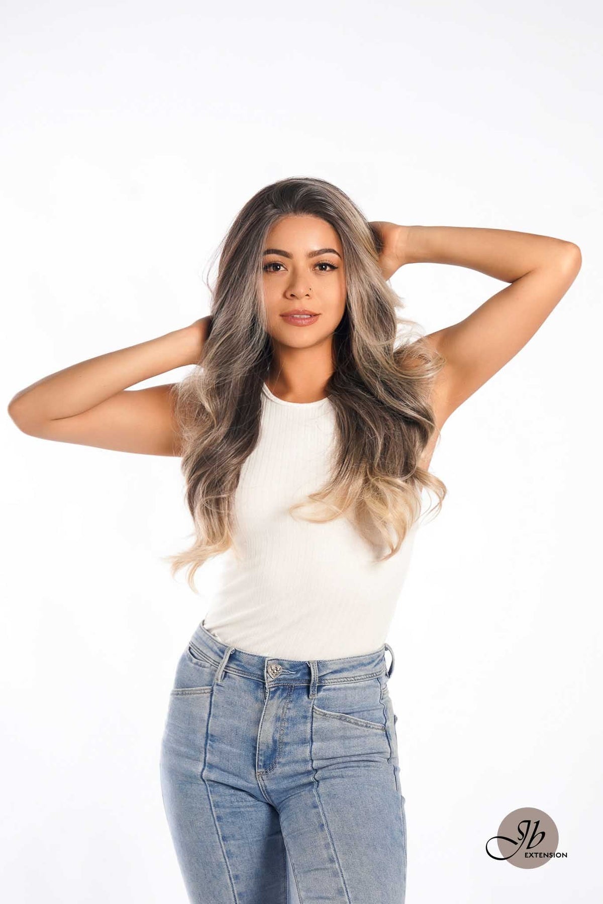 [FINAL SALE] JBEXTENSION 26 Inches Curly Mix Blonde Free Part Pre-Cut Frontlace Glueless Wig CHELSEY