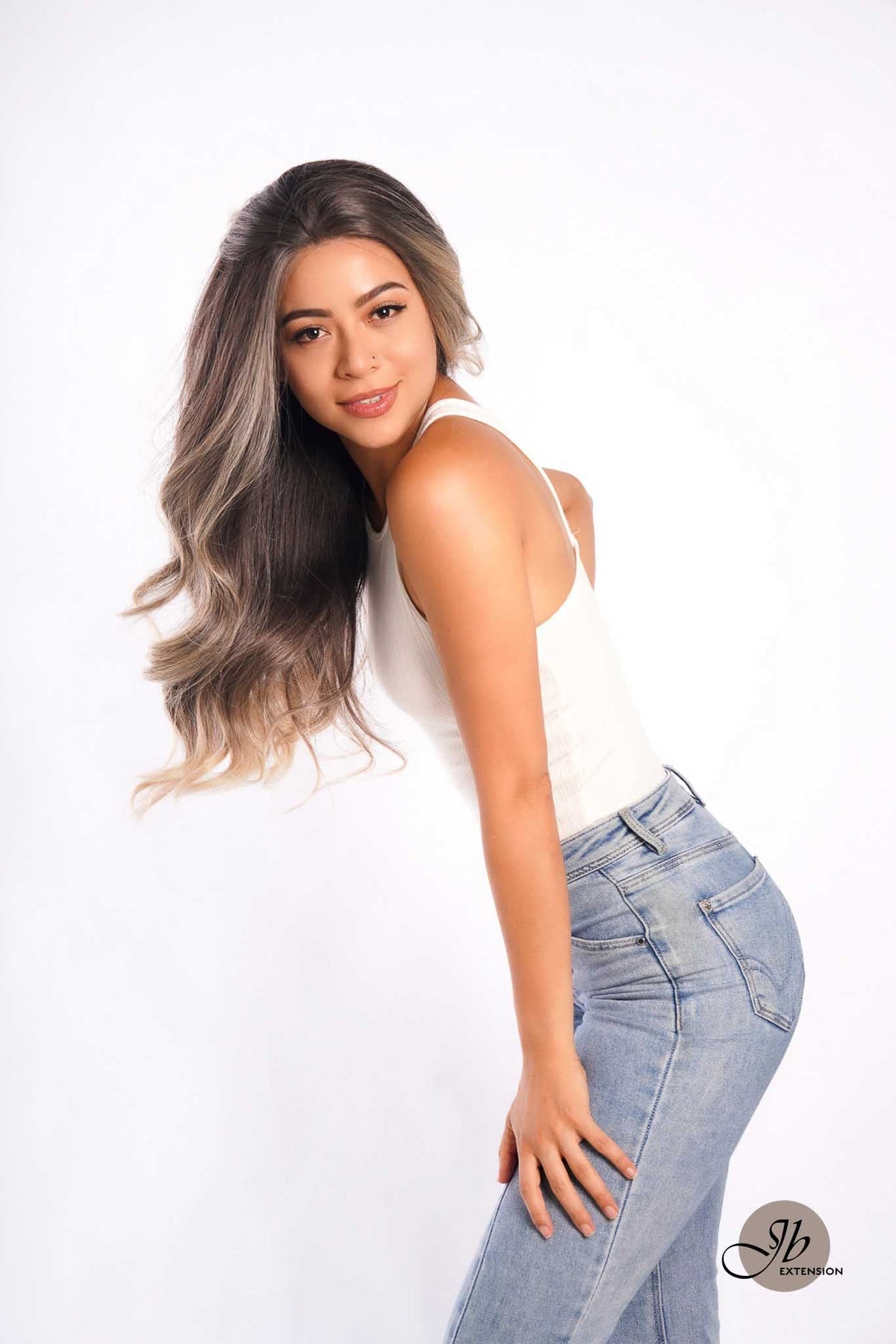 [FINAL SALE] JBEXTENSION 26 Inches Curly Mix Blonde Free Part Pre-Cut Frontlace Glueless Wig CHELSEY