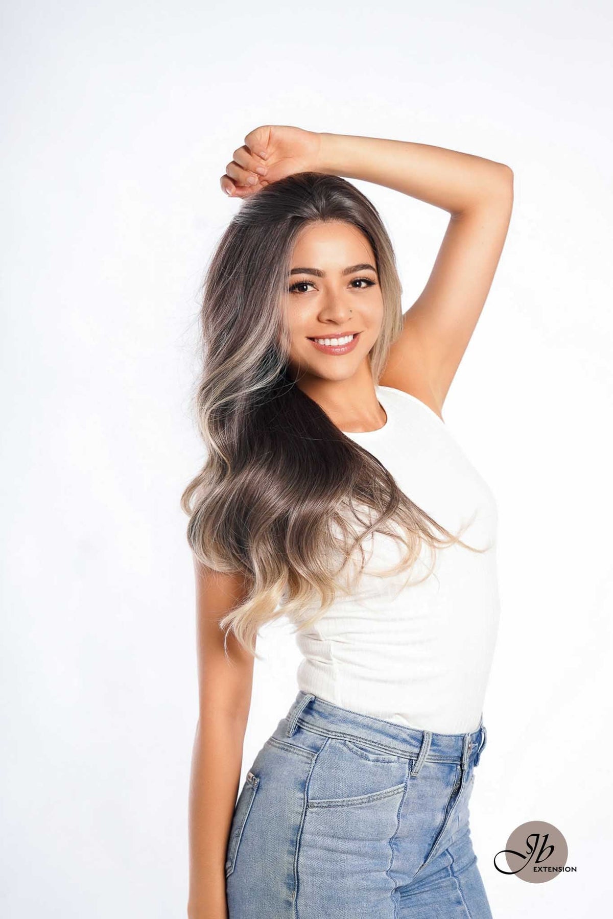 [FINAL SALE] JBEXTENSION 26 Inches Curly Mix Blonde Free Part Pre-Cut Frontlace Glueless Wig CHELSEY