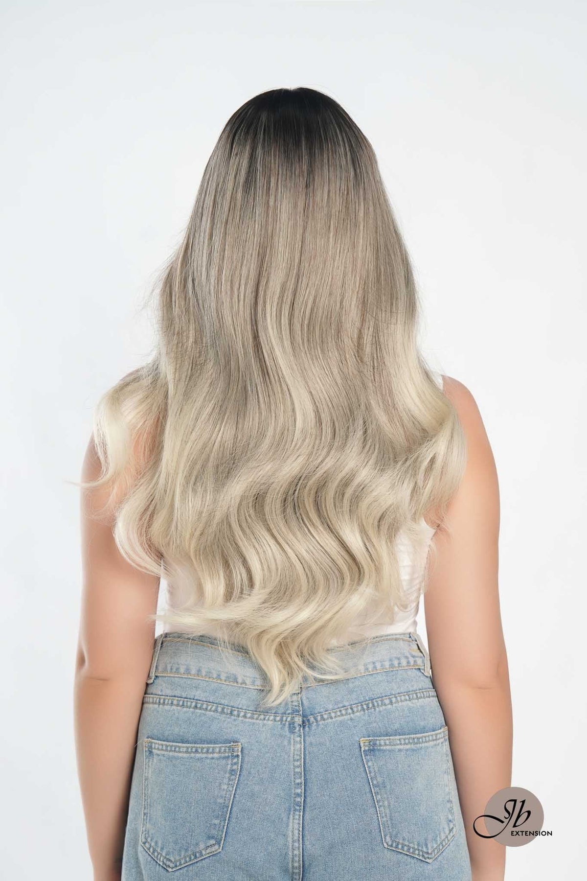 Nichole's Selection -26 Inches Curly Balayage Light Blonde With Dark Root Wig Pre-Cut Frontlace Glueless Wig EMMIE LIGHT BLONDE