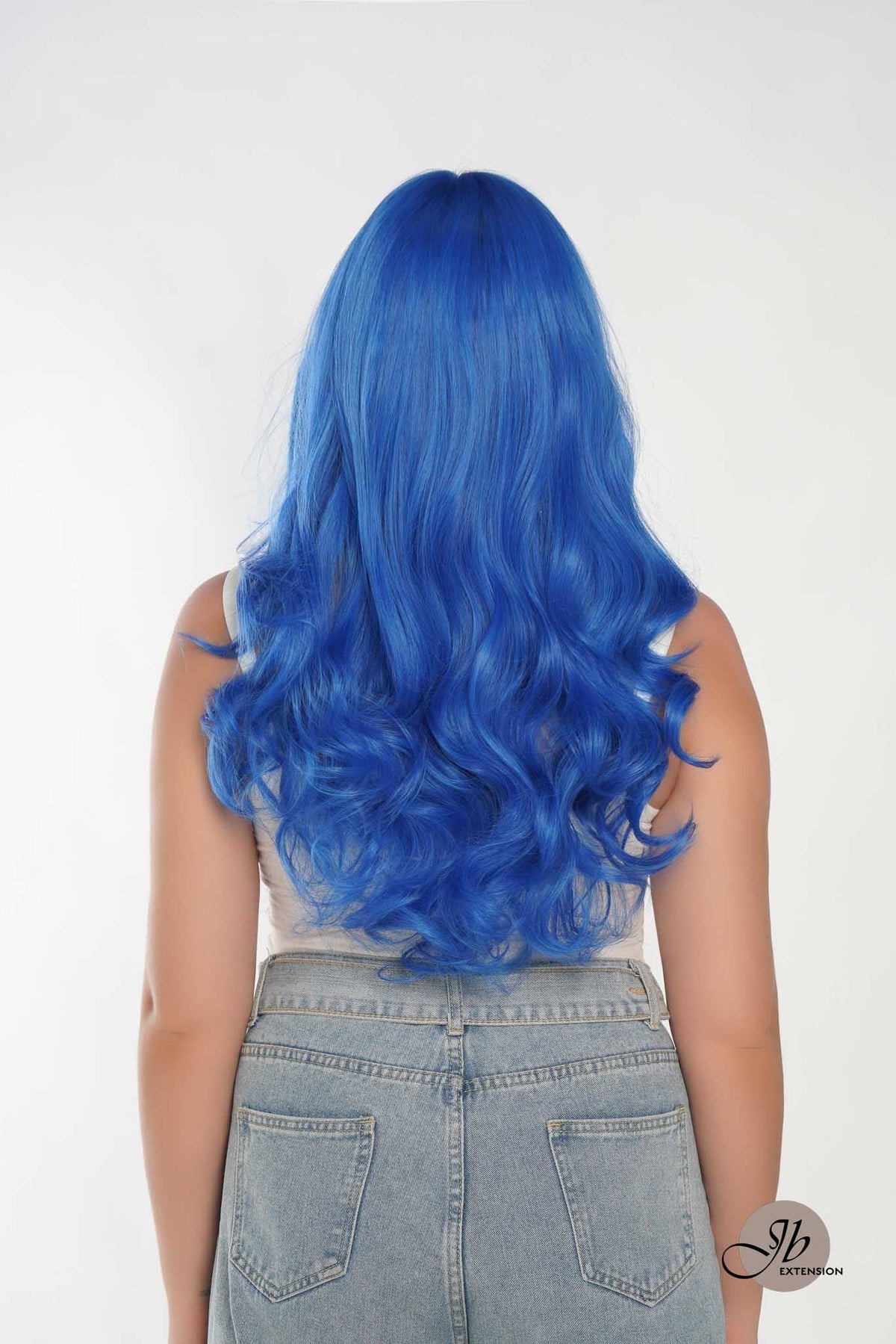 [FINAL SALE] JBEXTENSION 24 Inches Mix Blue Body Wave Pre-Cut Frontlace Glueless Wig BUBBLES