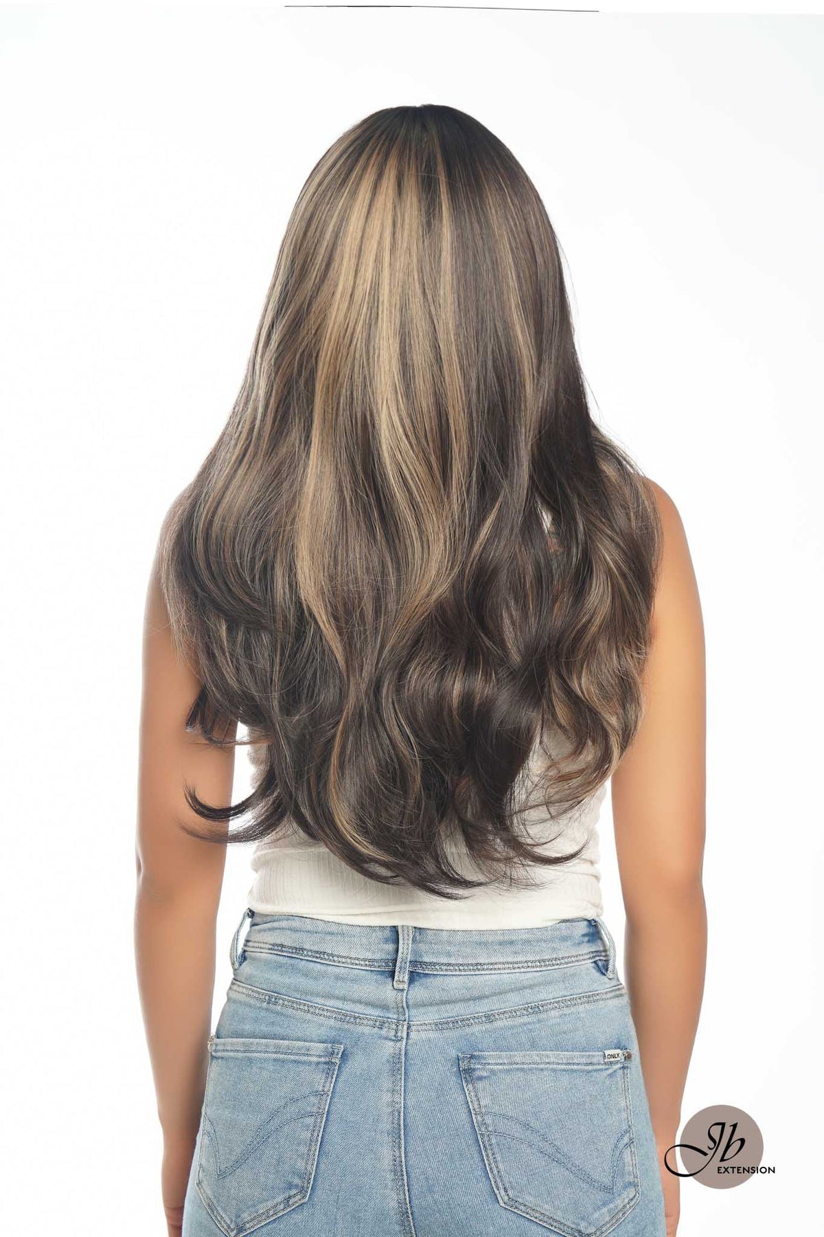 [FINAL SALE] JBEXTENSION GENERATION FIVE 24 Inches Dark Brown With Highlight Women Wig TRINI G5