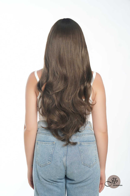 JBEXTENSION 28 Inches Brown Curly Wig With Bangs SHERRY