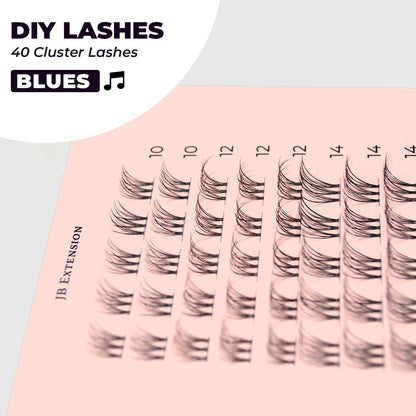 JBEXTENSION DIY EYELASHES - BLUES( Individual Lashes)