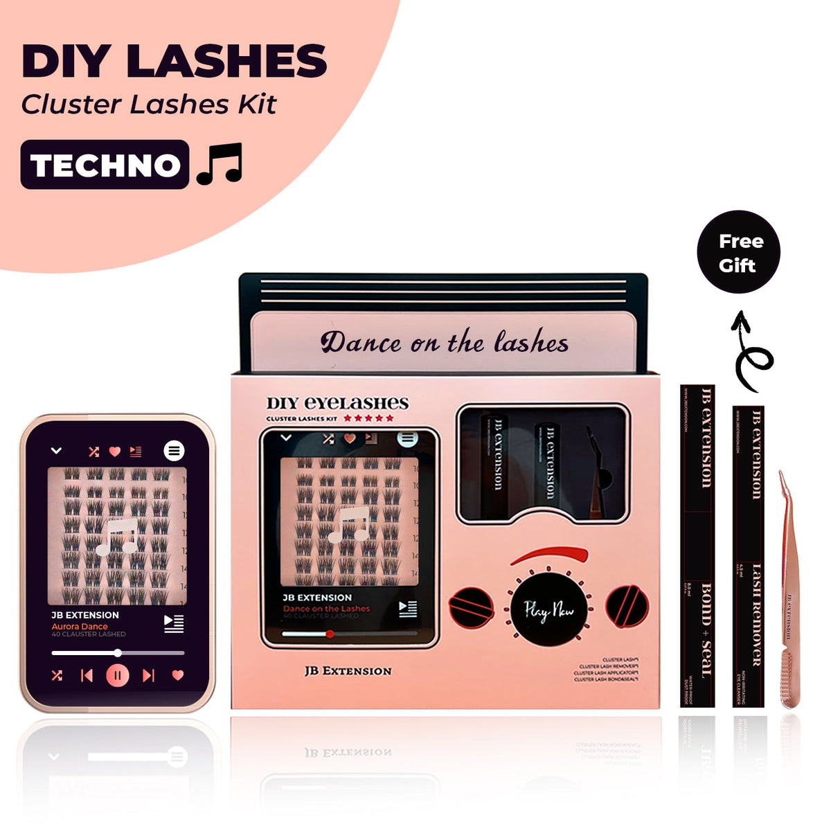 JBEXTENSION DIY EYELASHES KIT - TECHNO