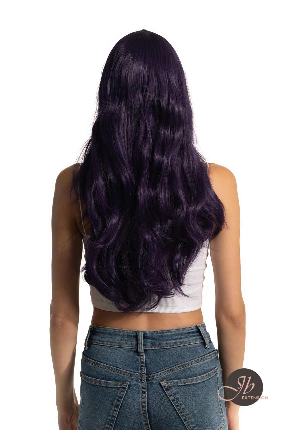 [FINAL SALE] JBEXTENSION 26 Inches Dark Purple Color Long Curly Frontlace Glueless Wig VIOLET S