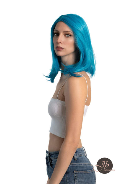 [FINAL SALE] JBEXTENSION 15 Inches Blue Straight Side Part Frontlace Wig HEATHER