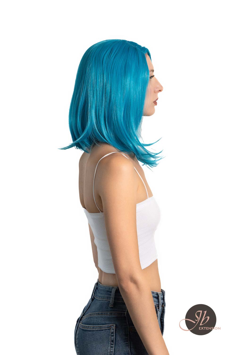 [FINAL SALE] JBEXTENSION 15 Inches Blue Straight Side Part Frontlace Wig HEATHER