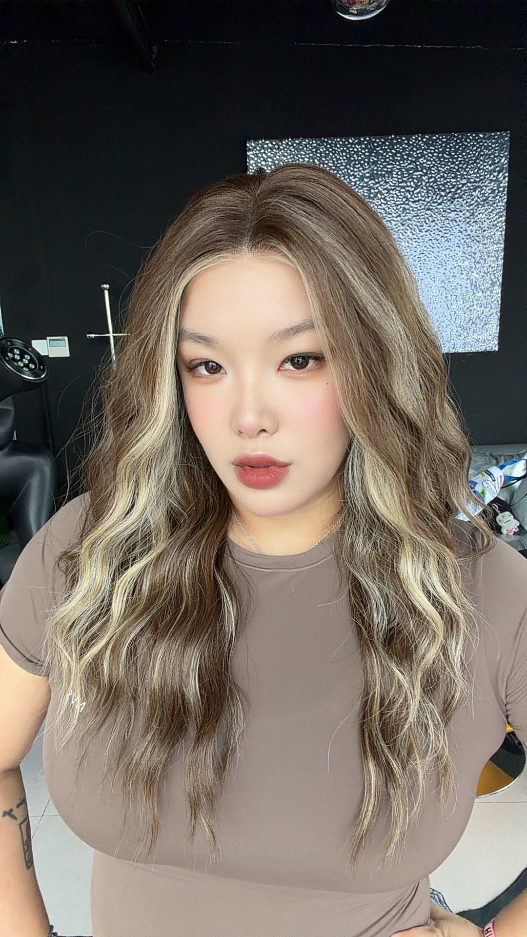 JBEXTENSION 24 Inches Long Wave Hazelnut Pre-Cut 13X6 Free Part Snowflake Lace Frontlace Glueless Wig FRANCY PRO - HAZELNUT【BENDY EAR TABS】