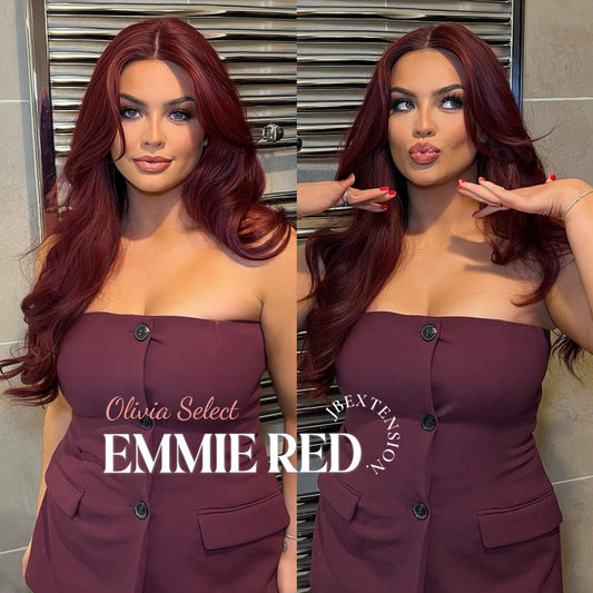 [PRE-ORDER] Olivia's Pick-26 Inches Curly Women Red Wig Pre-Cut Frontlace Glueless Wig EMMIE RED