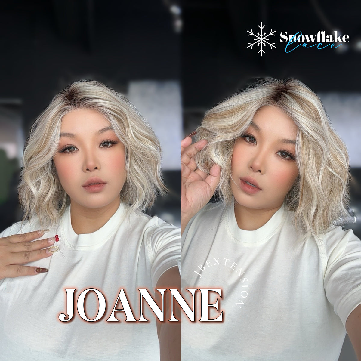 [PRE-ORDER] JBEXTENSION 11 Inches Mix Blonde Pre-Cut Side Part Snowflake Lace Frontlace Glueless Wig JOANNE【BENDY EAR TABS】