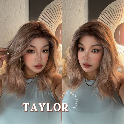 [FINAL SALE] JBEXTENSION 18 Inches Apricot Pre-Cut Snowflake Lace Frontlace Glueless Wig TAYLOR【PERMATEASE】【BENDY EAR TABS】- M/L