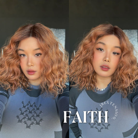 [FINAL SALE] JBEXTENSION 14 Inches Wave Copper Pre-Cut Side Part Frontlace Glueless Black Sapphire Wig FAITH【BENDY EAR TABS】