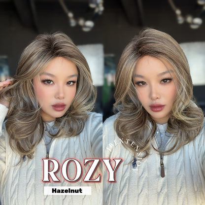 [FINAL SALE] JBEXTENSION 17 Inches Hazelnut Curly Women Fashion Full Machine Wig ROZY HAZELNUT【PLUS PERMATEASE】【BENDY EAR TABS】