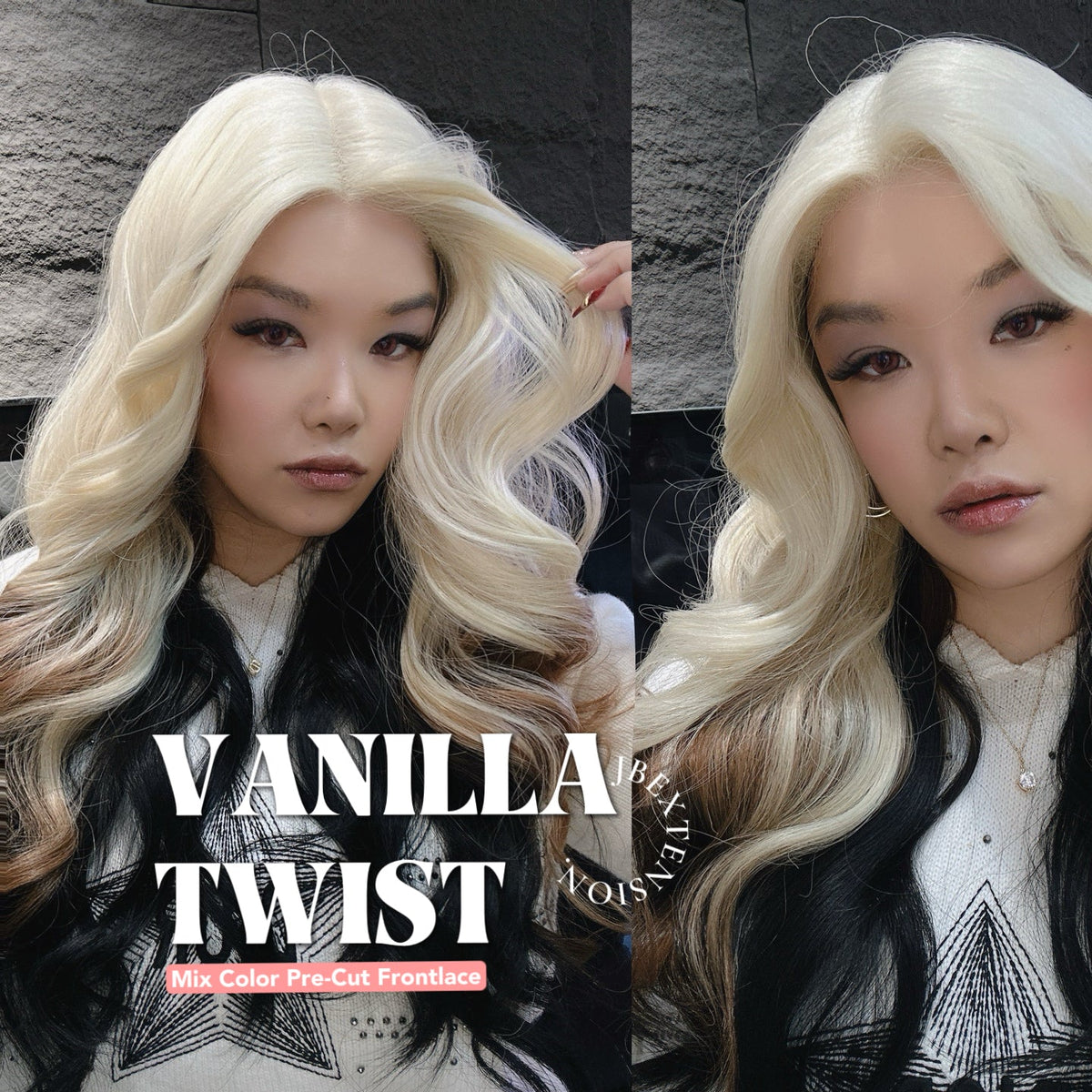 [FINAL SALE] JBEXTENSION 25 Inches Body Wave Light Blonde On The Top Mix Color Pre-Cut Frontlace Glueless Wig VANILLA TWIST