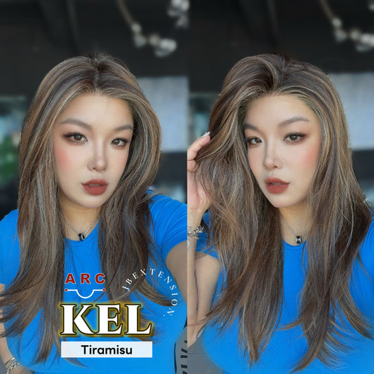 [PRE-ORDER] JBEXTENSION 22 Inches Tiramisu Pre-Cut Arc Snowflake Lace Frontlace Glueless Wig KEL ARC - TIRAMISU【BENDY EAR TABS】