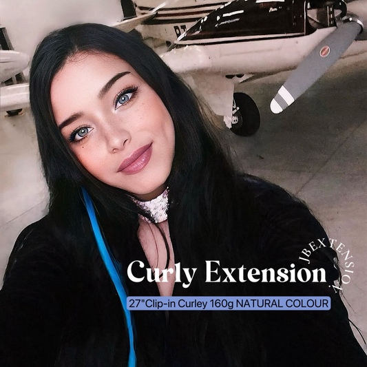 Get this look with 27" Hair Extensions Clip-in Curley 160g  NATURAL COLOUR