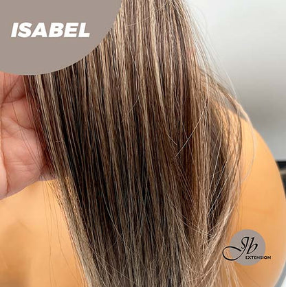 JBEXTENSION 22 Inches Dark Brown With Blonde Highlight Straight Wig ISABEL