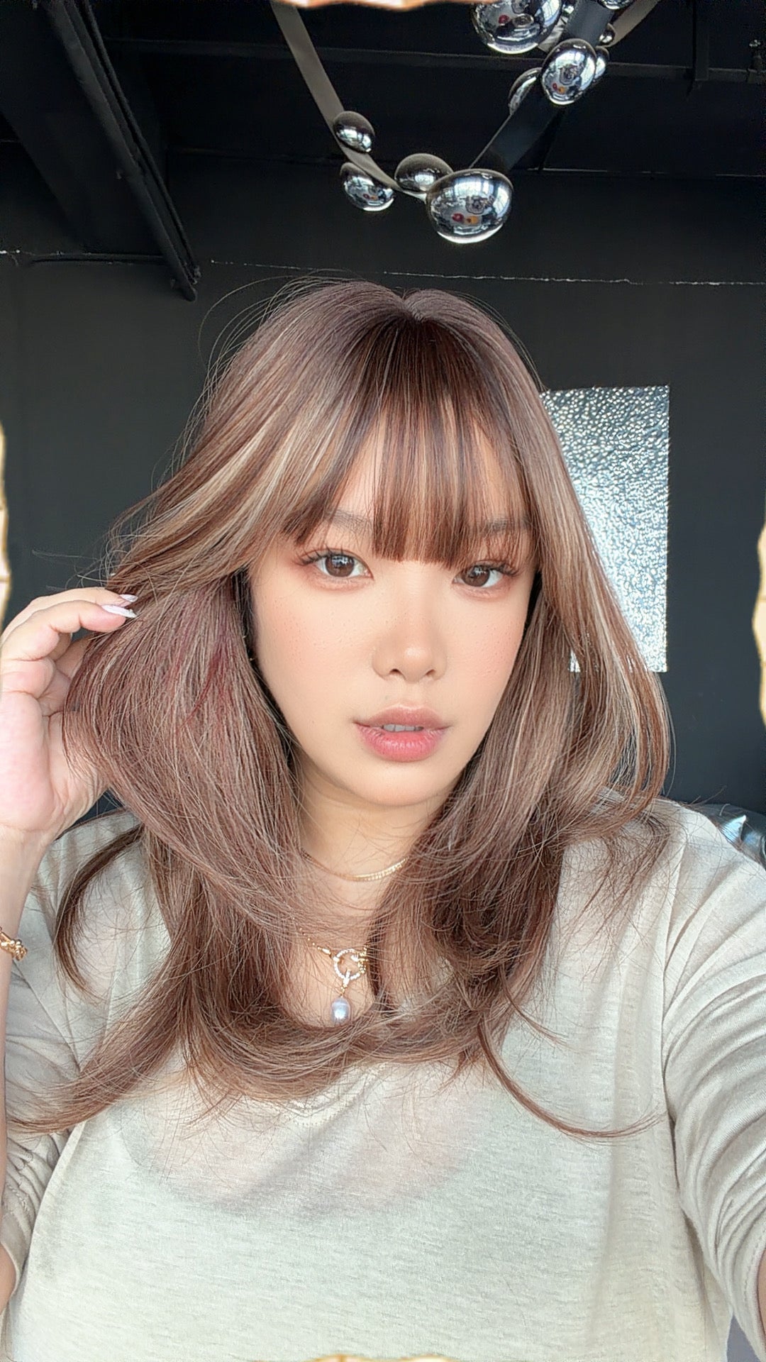 JBEXTENSION 18 Inches Mocha Copper Wig with Bangs LYRA MOCHA COPPER