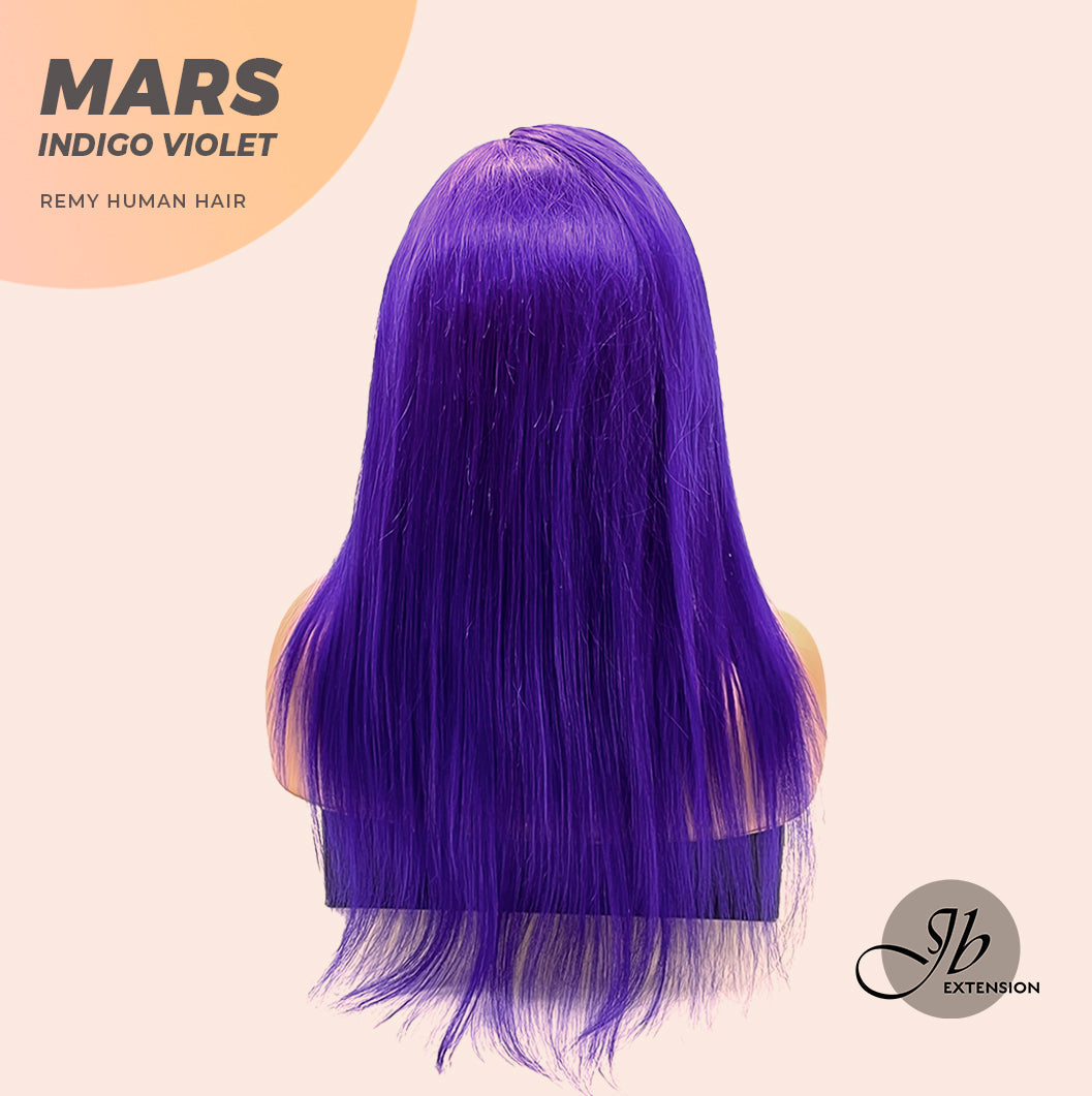 JBEXTENSION Real Human Hair 18 inches 13X5 Lakefront Free Parting 150 Density MARS ( INDIGO VIOLET )