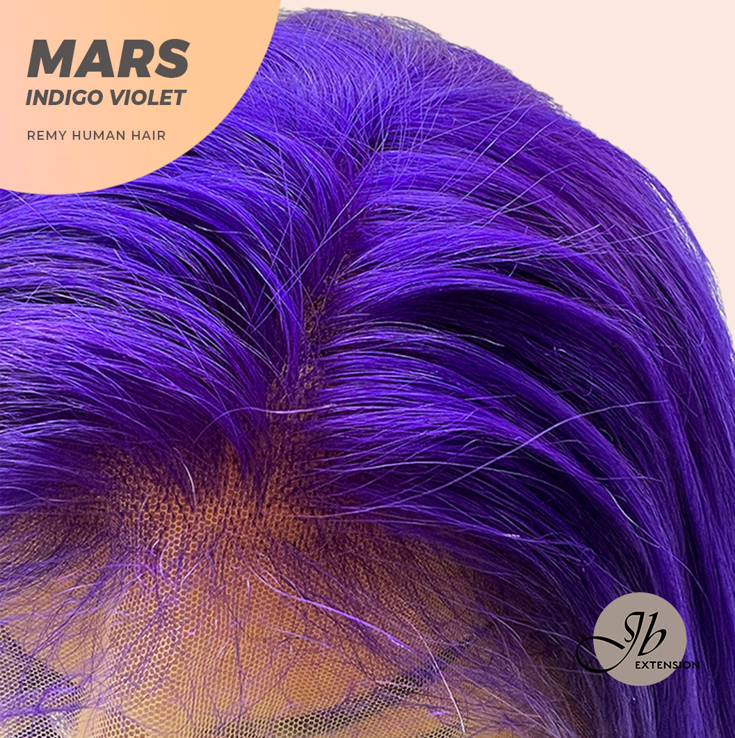 JBEXTENSION Real Human Hair 18 inches 13X5 Lakefront Free Parting 150 Density MARS ( INDIGO VIOLET )