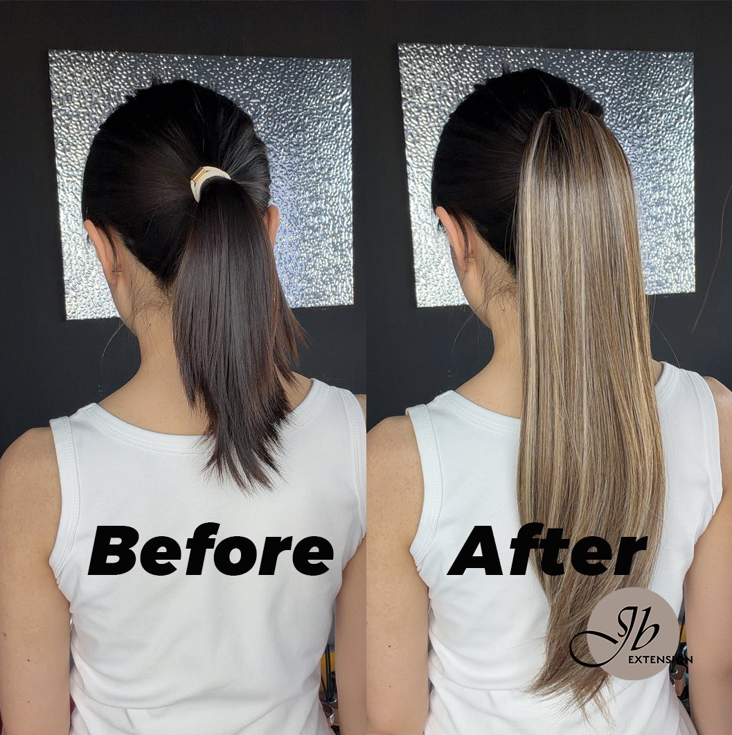 JBEXTENSION 18 Inch Clip Claw  , Wrap in Straight Ponytail Extension for thinning hair STRAIGHT
