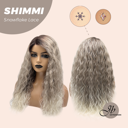 [FINAL SALE] JBEXTENSION 21 Inches Ash Grey Deep Curly Pre-Cut Side Part Snowflake Lace Frontlace Glueless Wig SHIMMI【BENDY EAR TABS】