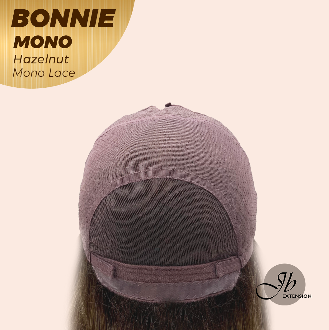 JBEXTENSION BONNIE MONO Full Monofilament Handmade Full Lace Full Hand Tied Wig 12 Inches Hazelnut Mono Lace Handmade Futura Fiber Glueless Wig BONNIE MONO HAZELNUT【BENDY EAR TABS】