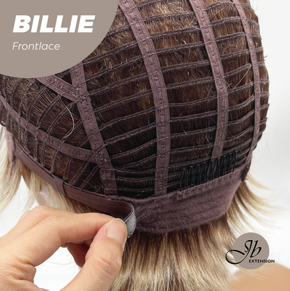 JBEXTENSION 9 Inches Pixie Cut Blonde Pre-Cut Frontlace Glueless Black Sapphire Wig BILLIE【BENDY EAR TABS】