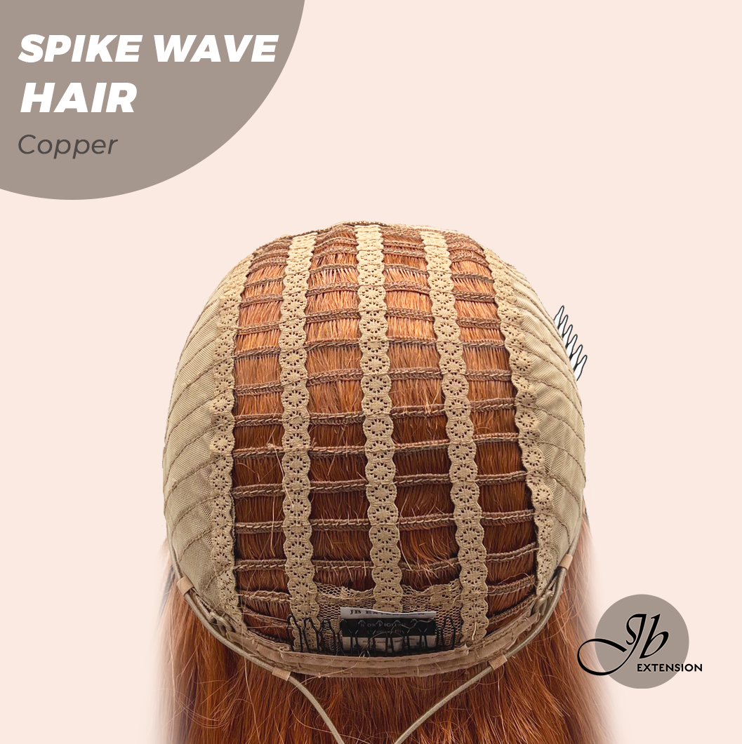 JBEXTENSION 24 Inches Long Curly Hair Copper Headband Wig SPIKE WAVE HAIR - COPPER