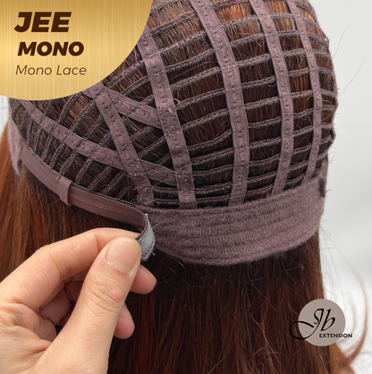 [PRE-ORDER] JBEXTENSION JEE MONO Monofilament Handmade Wig 6X5 Full Monofilament Hand Tied Top Wig 19 Inches Reddish Copper Mono Lace Wig with Anti-slip Silicone Strips Glueless Wig JEE MONO【BENDY EAR TABS】