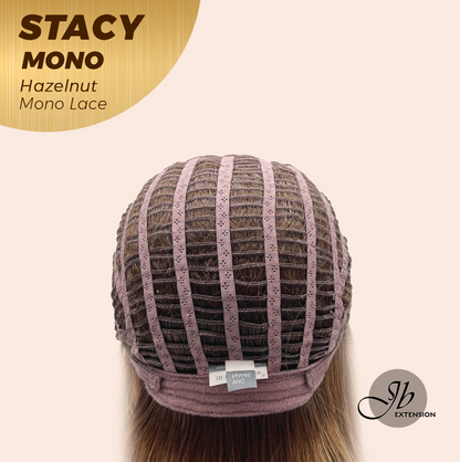[PRE-ORDER] JBEXTENSION STACY MONO Monofilament Handmade Wig 6X5 Full Monofilament Hand Tied Top Wig 18 Inches Hazelnut Mono Lace Wig with Anti-slip Silicone Strips Glueless Wig STACY MONO - HAZELNUT【BENDY EAR TABS】