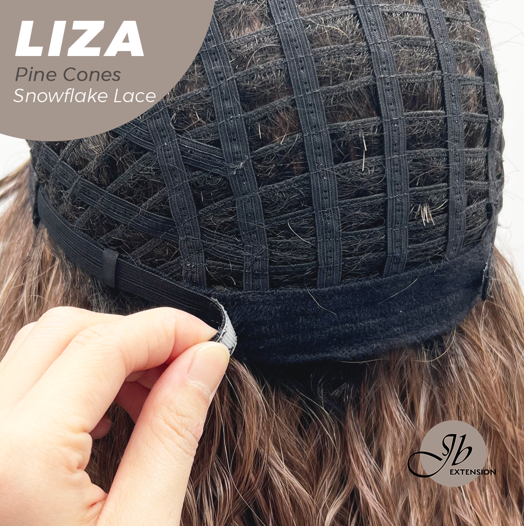 [PRE-ORDER] JBEXTENSION 19 Inches Deep Curly Pine Cones Pre-Cut Snowflake Lace Frontlace Glueless Wig LIZA SNOWFLAKE PINE CONES【PERMATEASE】【BENDY EAR TABS】