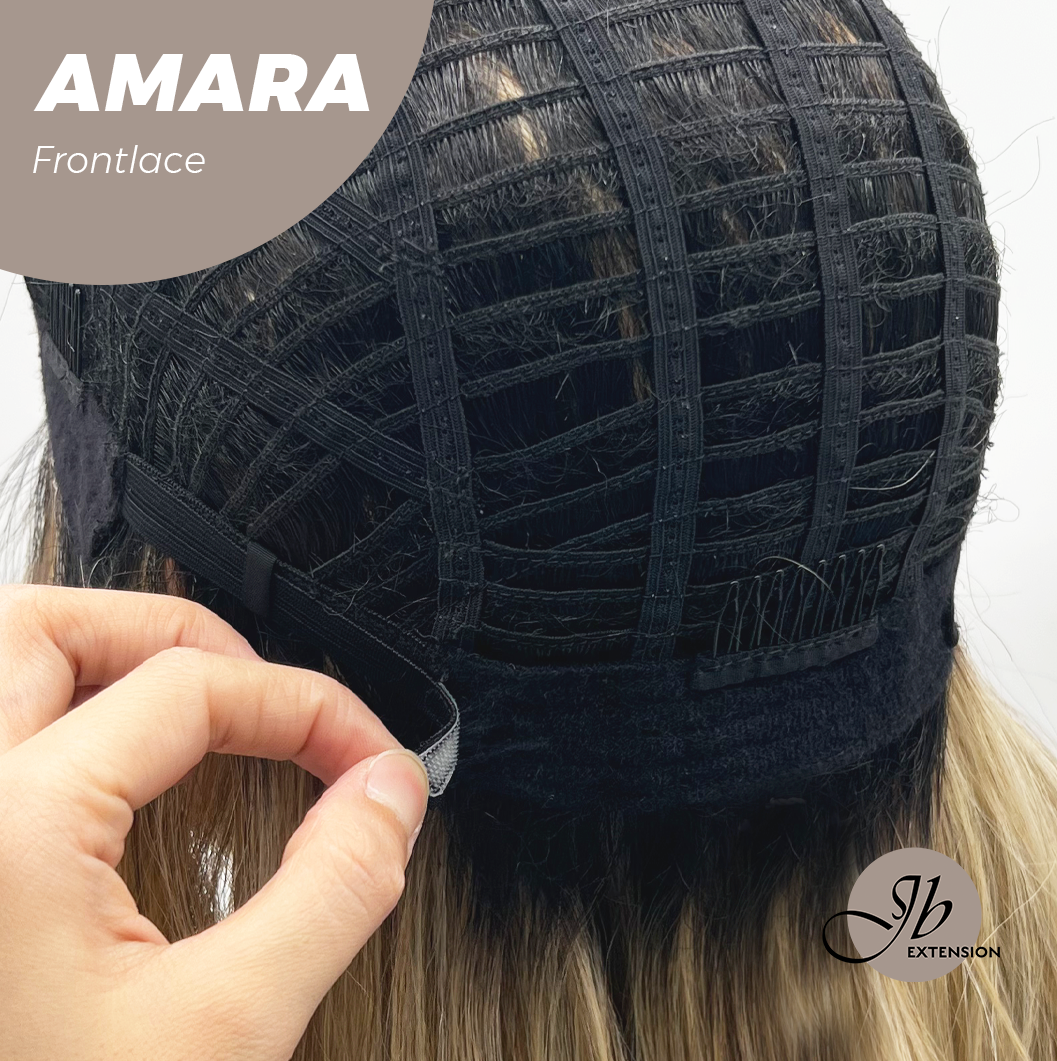 [FINAL SALE] JBEXTENSION 22 Inches Mix Blonde Pre-Cut Side Part Frontlace Glueless Black Sapphire Wig AMARA【BENDY EAR TABS】