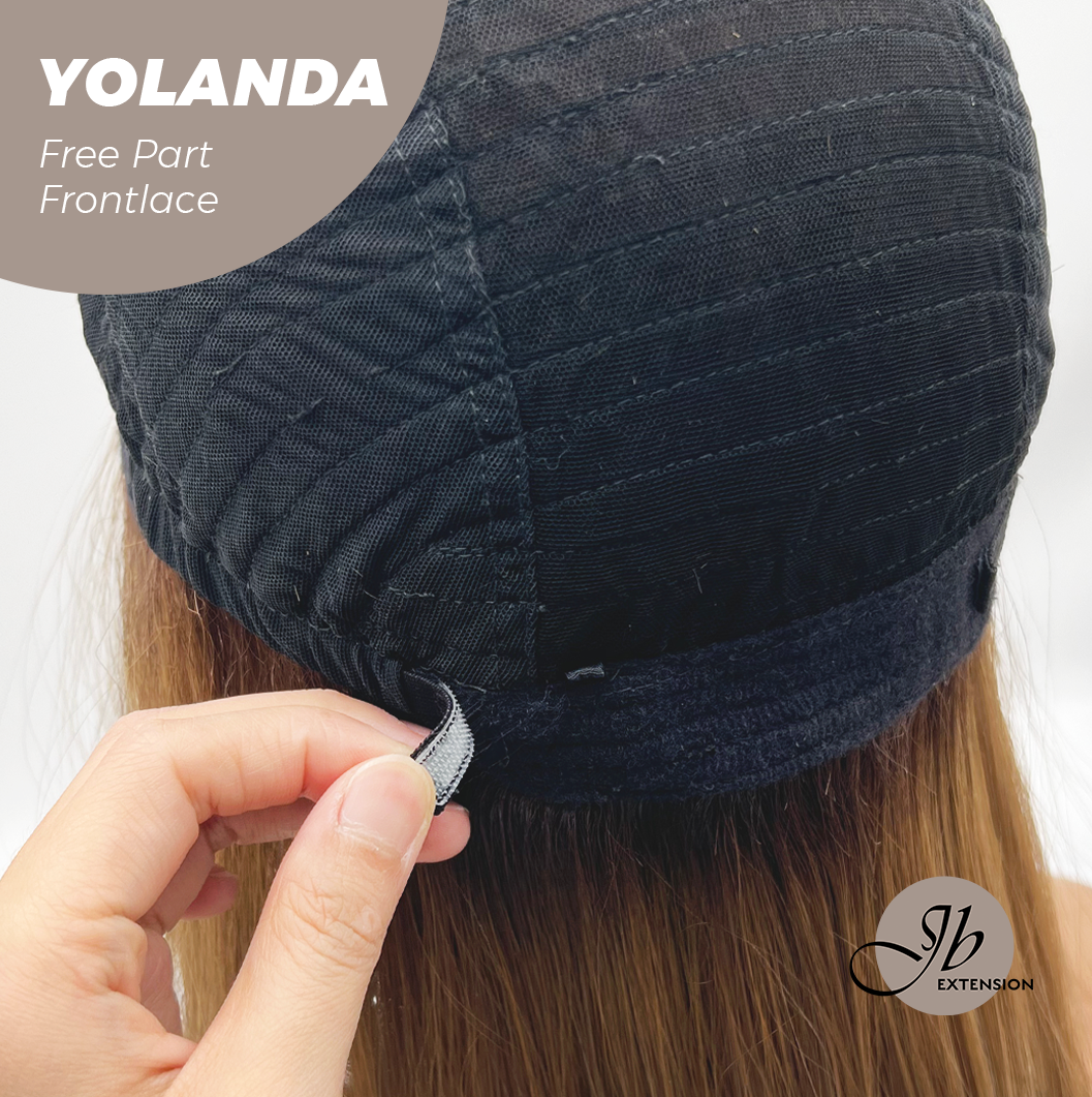 JBEXTENSION 18 Inches Brown Curly Lace Front Wig.Pre Plucked HD Transparent Lace Frontal Glueless Wig YOLANDA